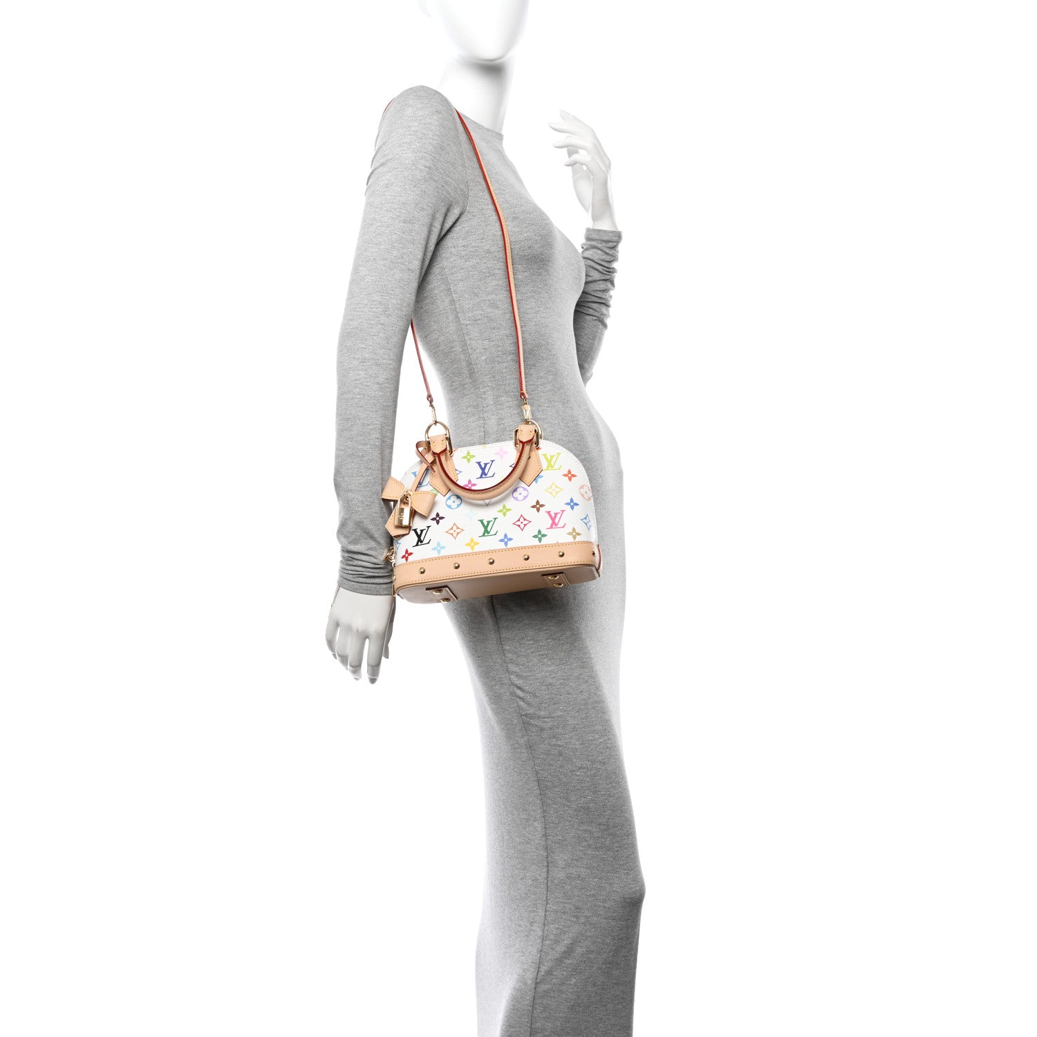 Louis Vuitton LV x TM Monogram Multicolor Alma BB White 2 of 10