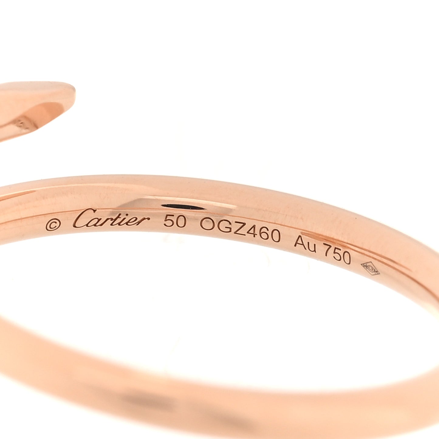 18K Pink Gold Small Juste Un Clou Ring 50 5.5