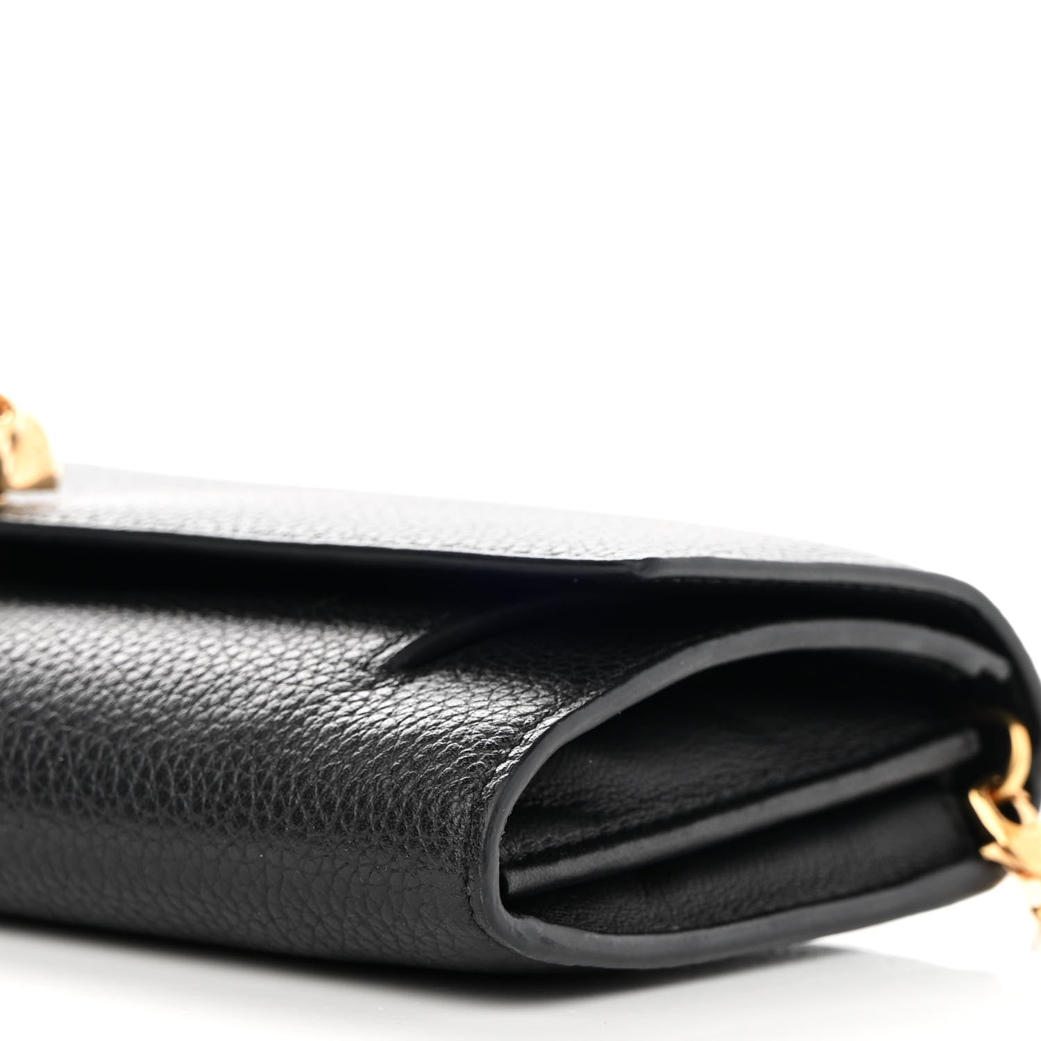 Alexander McQueen Pebbled Calfskin Skull Wallet on Chain Black 9 of 11