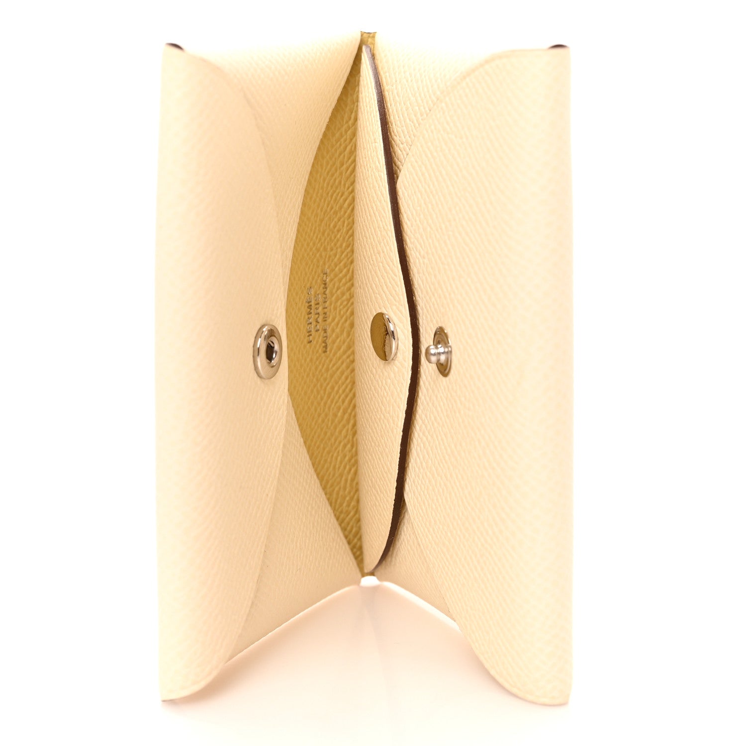 Hermes Epsom Verso Calvi Duo Card Case Nata Jaune Poussin 5 of 6