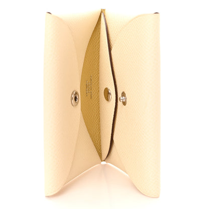Hermes Epsom Verso Calvi Duo Card Case Nata Jaune Poussin 5 of 6