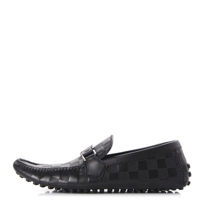 Louis Vuitton Damier Graphite Mens Hockenheim Moccasin Loafers 6 Onyx 1 of 9