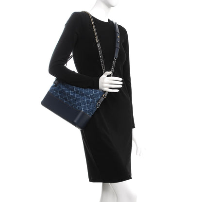 Chanel Denim Calfskin Medium Gabrielle Hobo Blue 4 of 10