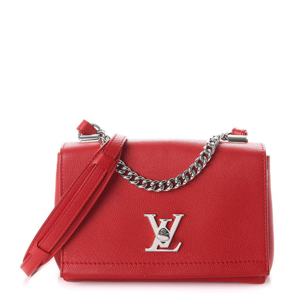 Louis Vuitton Calfskin Lockme II Chain Bag BB Rubis 1 of 9