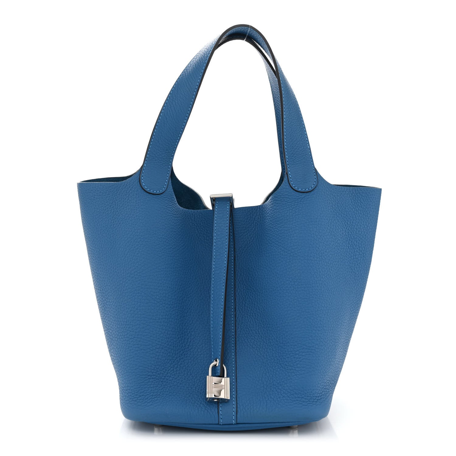 Hermes Taurillon Clemence Picotin Lock 22 MM Bleu Zanzibar 1 of 10