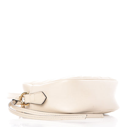 Gucci Calfskin Matelasse Mini GG Marmont Chain Shoulder Bag White 4 of 15