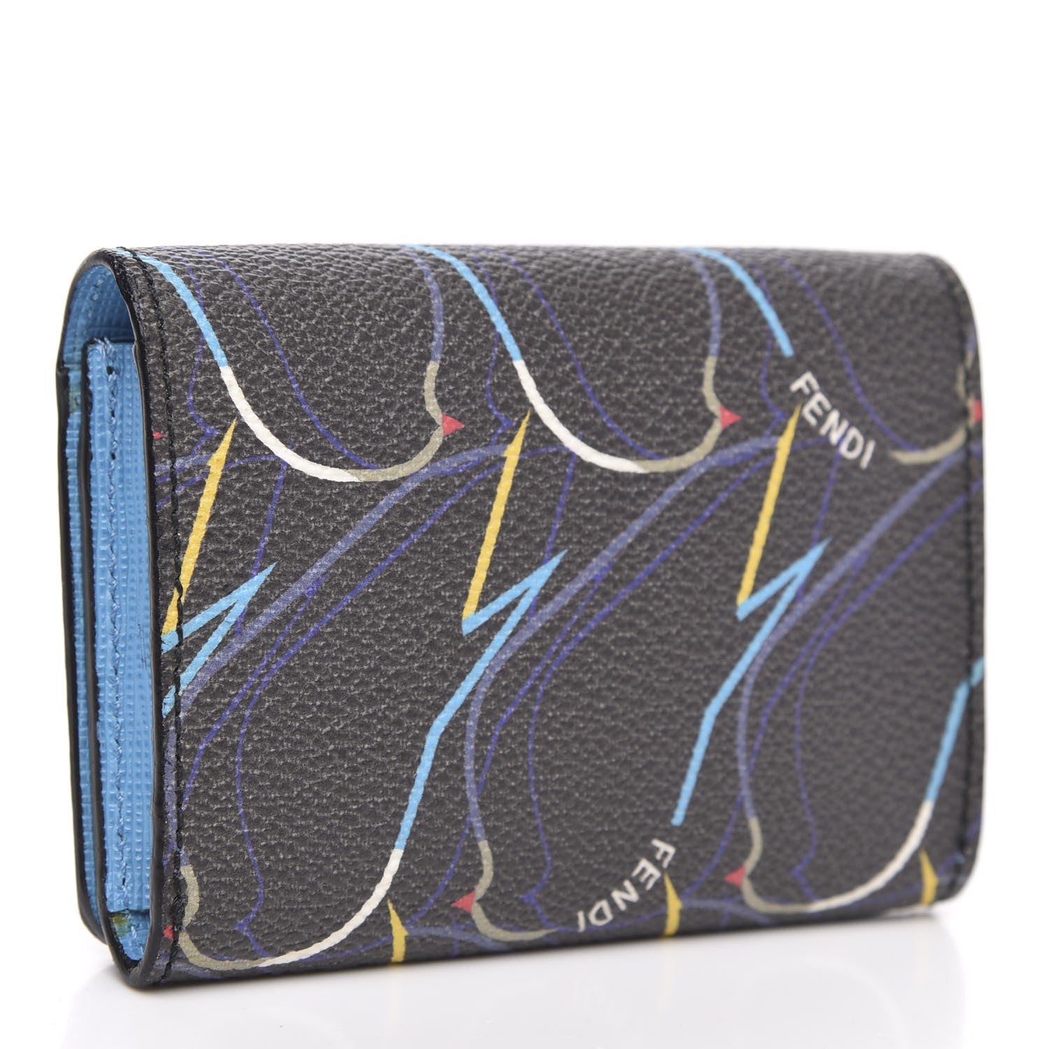 Fendi Vitello Elite QuTweet Card Holder Asfalto Multicolor 3 of 9