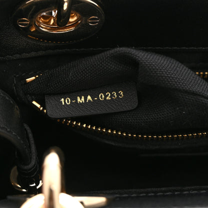 Christian Dior Calfskin Cannage Mini The Lady 95.22 Black 7 of 10