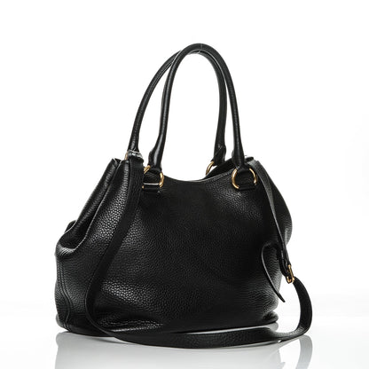 Prada Vitello Daino Tote Nero Black 3 of 6