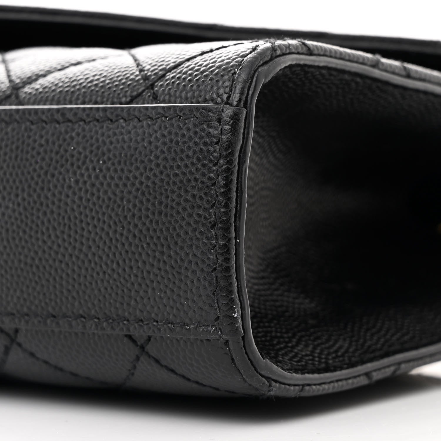 Saint Laurent Grain De Poudre Textured Mixed Matelasse Triquilt Small Monogram Satchel Black 10 of 11