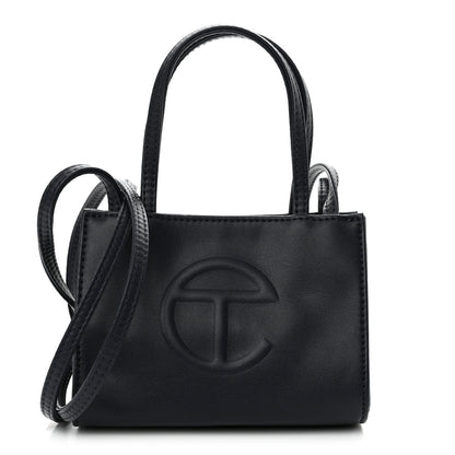 Telfar Vegan Leather Small Shopping Bag Navy 1 of 10