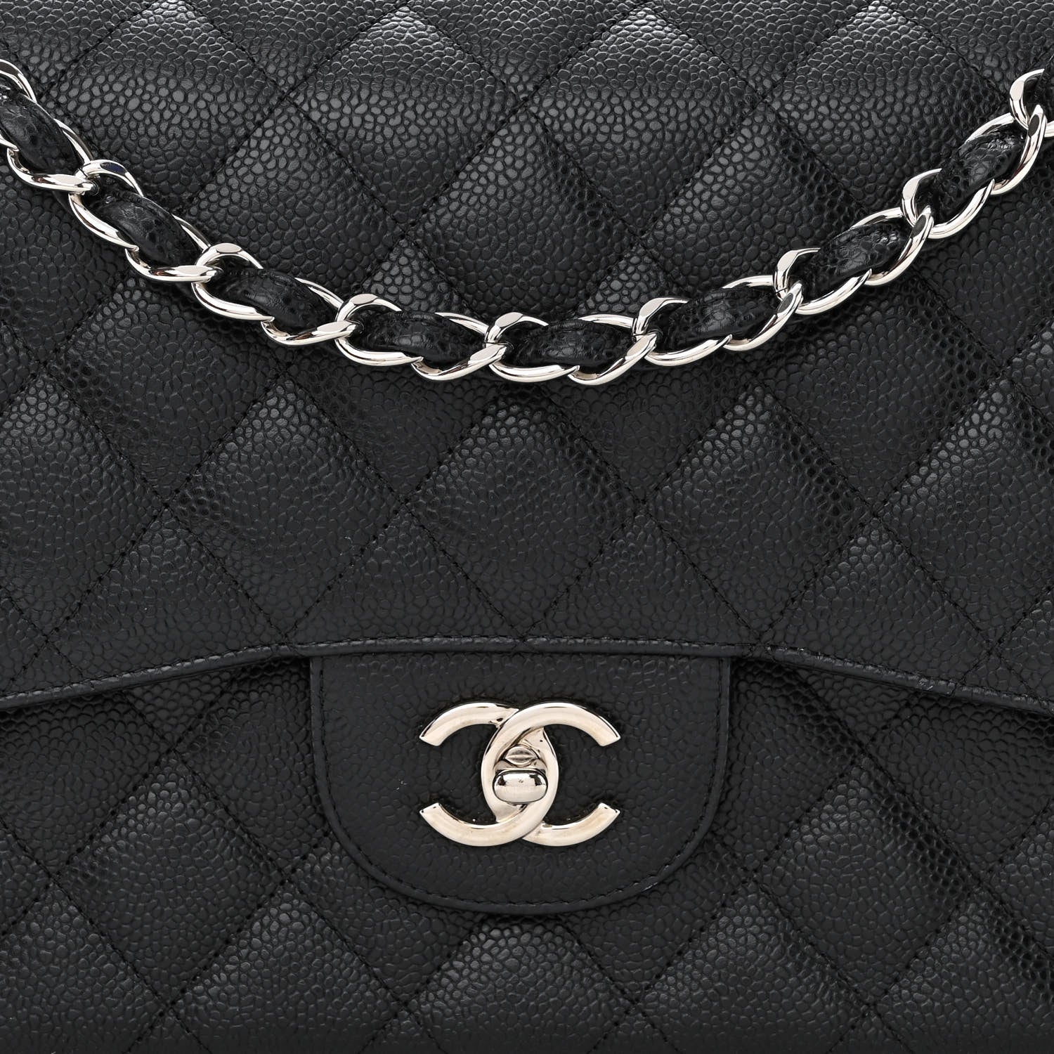 Chanel Caviar Quilted Jumbo Double Flap Black 8 of 10