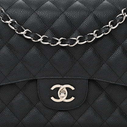 Chanel Caviar Quilted Jumbo Double Flap Black 8 of 10