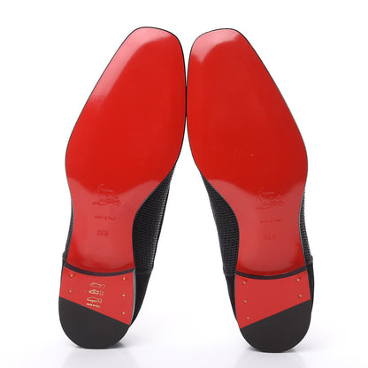 Christian Louboutin Veau Velours Calfskin Tresse Alfa Mens Greggo Flat Oxfords 39.5 Black 7 of 8