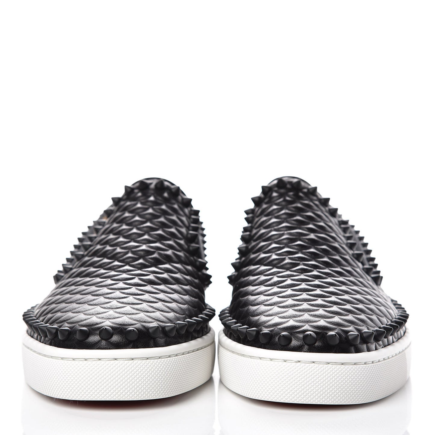 Nappa Scallop Pik Boat Flat 40 Black