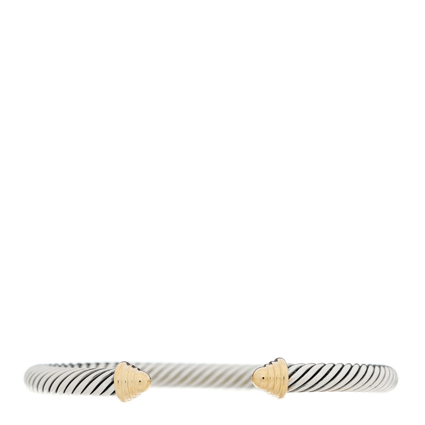 Sterling Silver 14K Yellow Gold 5mm Cable Classics Bracelet