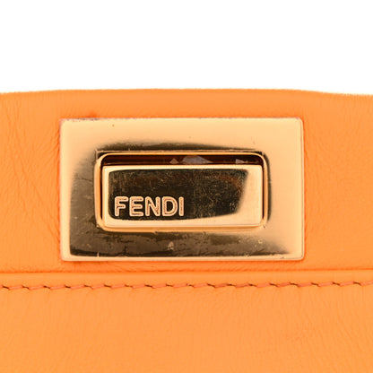 Fendi Nappa Mini Peekaboo Iconic Satchel Clementine 12 of 14