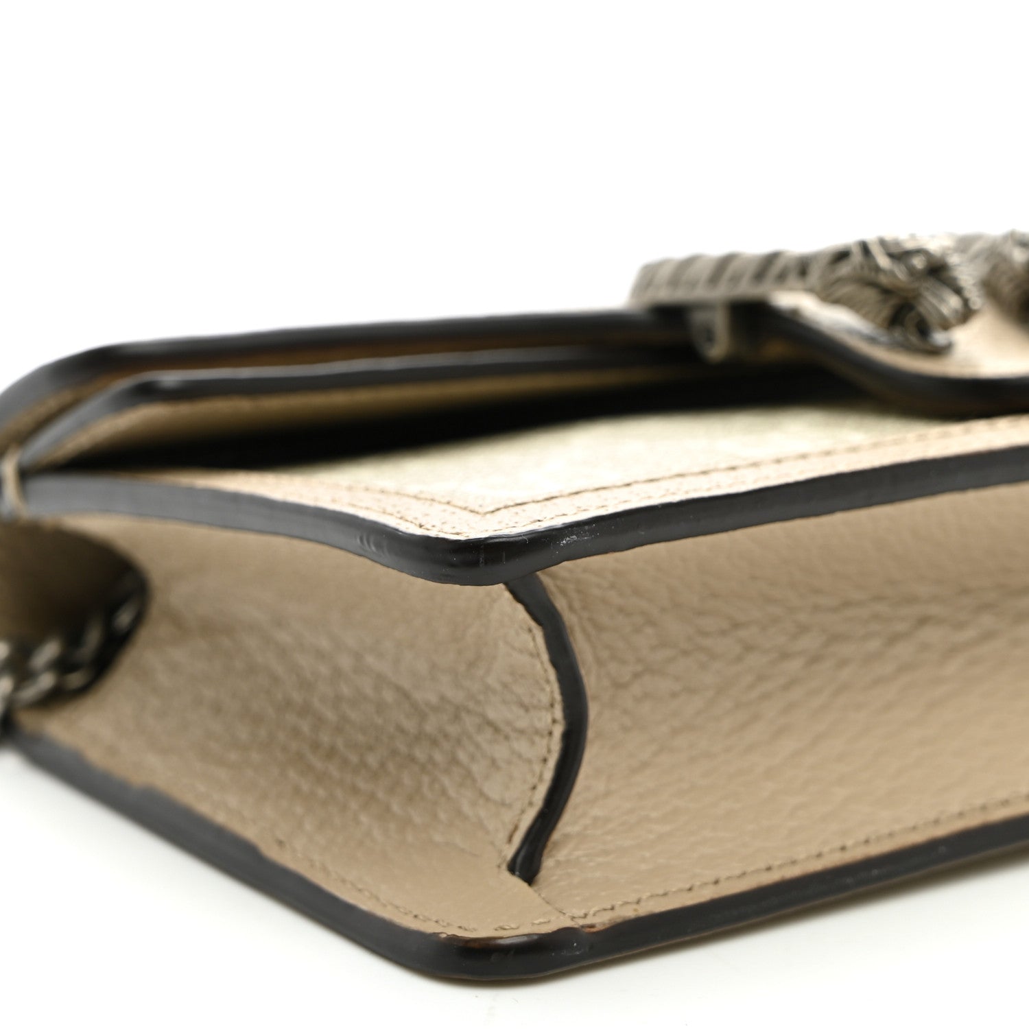 Gucci GG Supreme Monogram Textured Dollar Calfskin Super Mini Dionysus Shoulder Bag Beige Mystic White Oatmeal 9 of 11