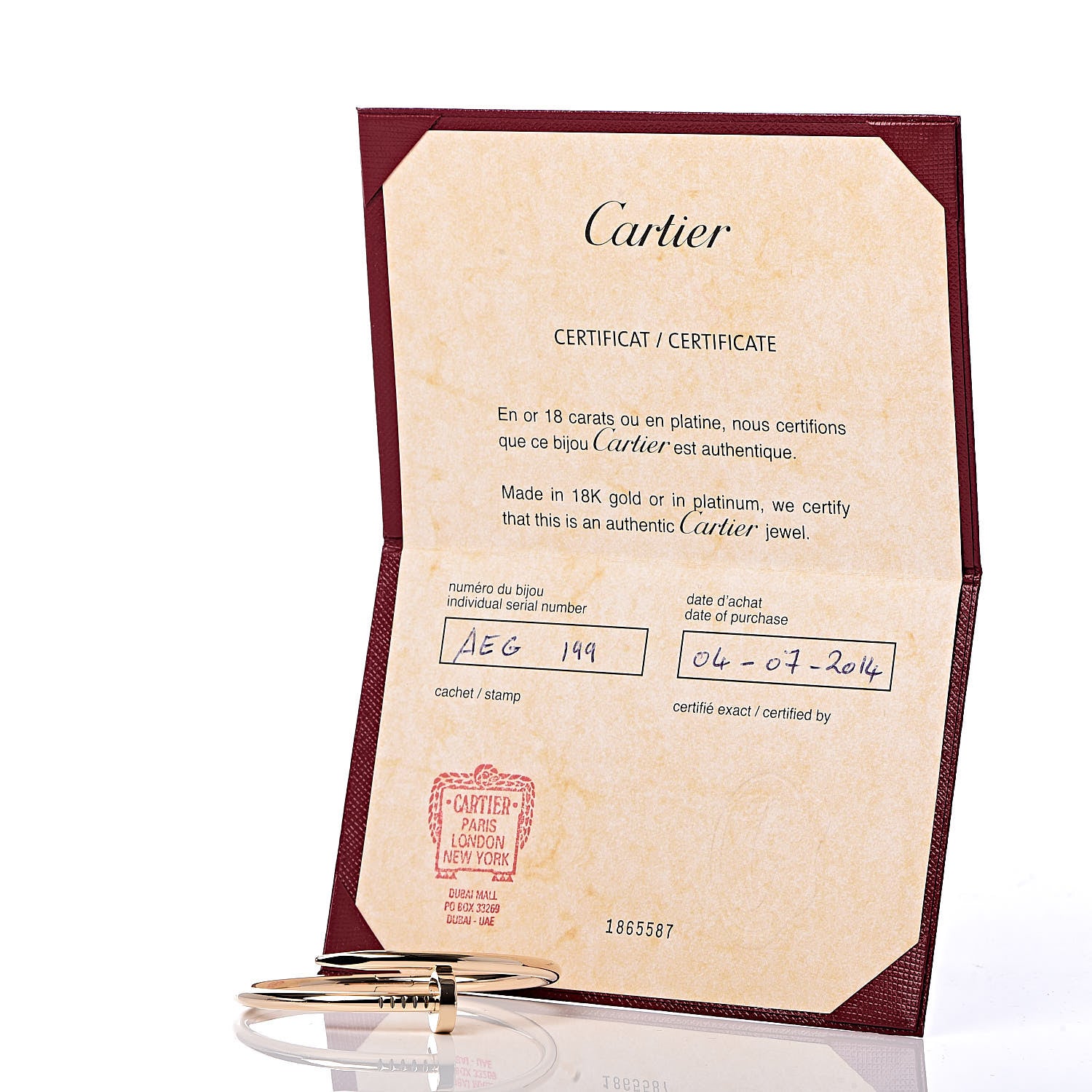 Cartier 18K Yellow Gold Juste Un Clou Bracelet 15 5 of 5