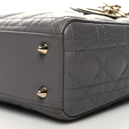 Christian Dior Lambskin Cannage Small My ABCDior Lady Dior Grey 10 of 10