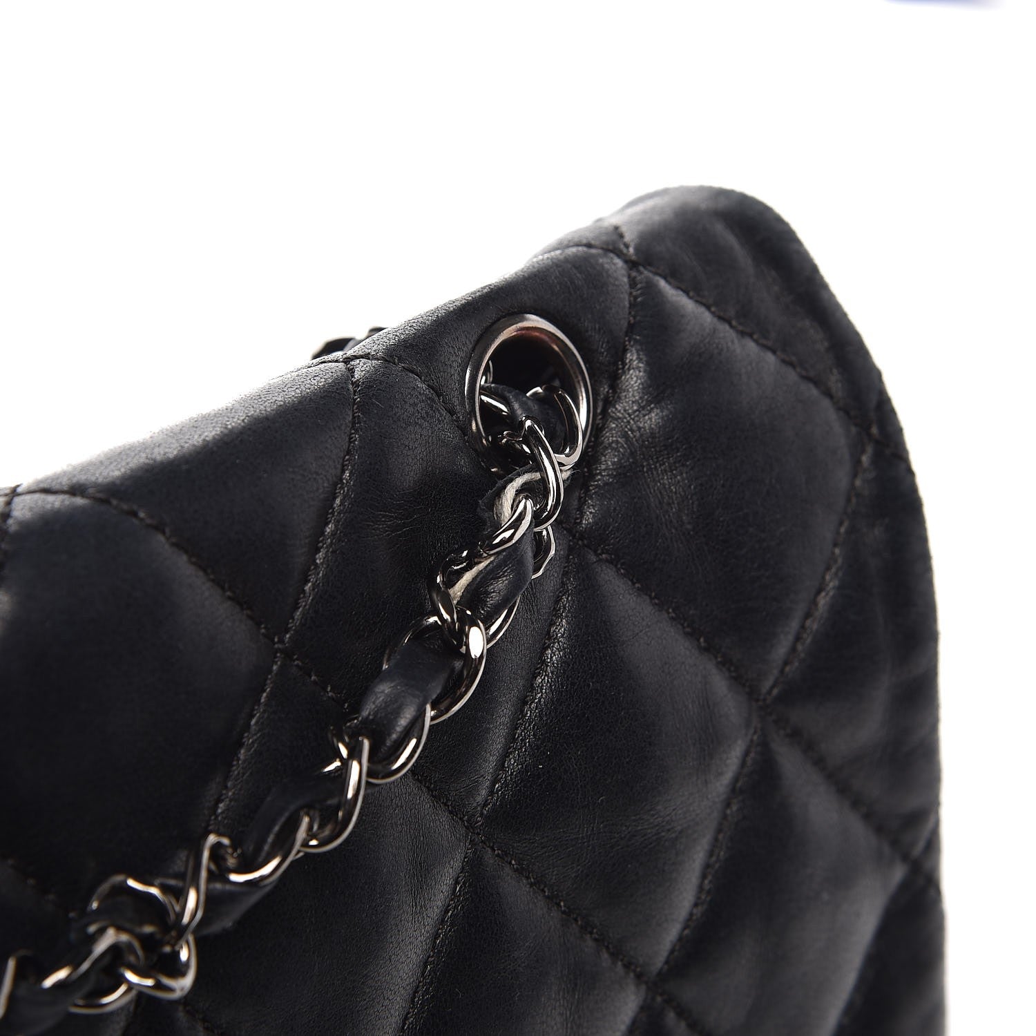 Chanel Lambskin Quilted Maxi 3 Flap Black 10 of 10