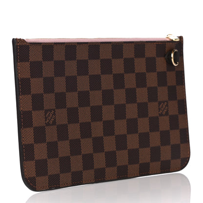 Louis Vuitton Damier Ebene Neverfull MM GM Pochette Rose Ballerine 3 of 9