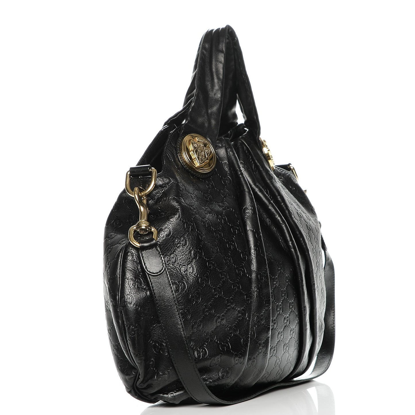 Guccissima Medium Hysteria Top Handle Bag Black