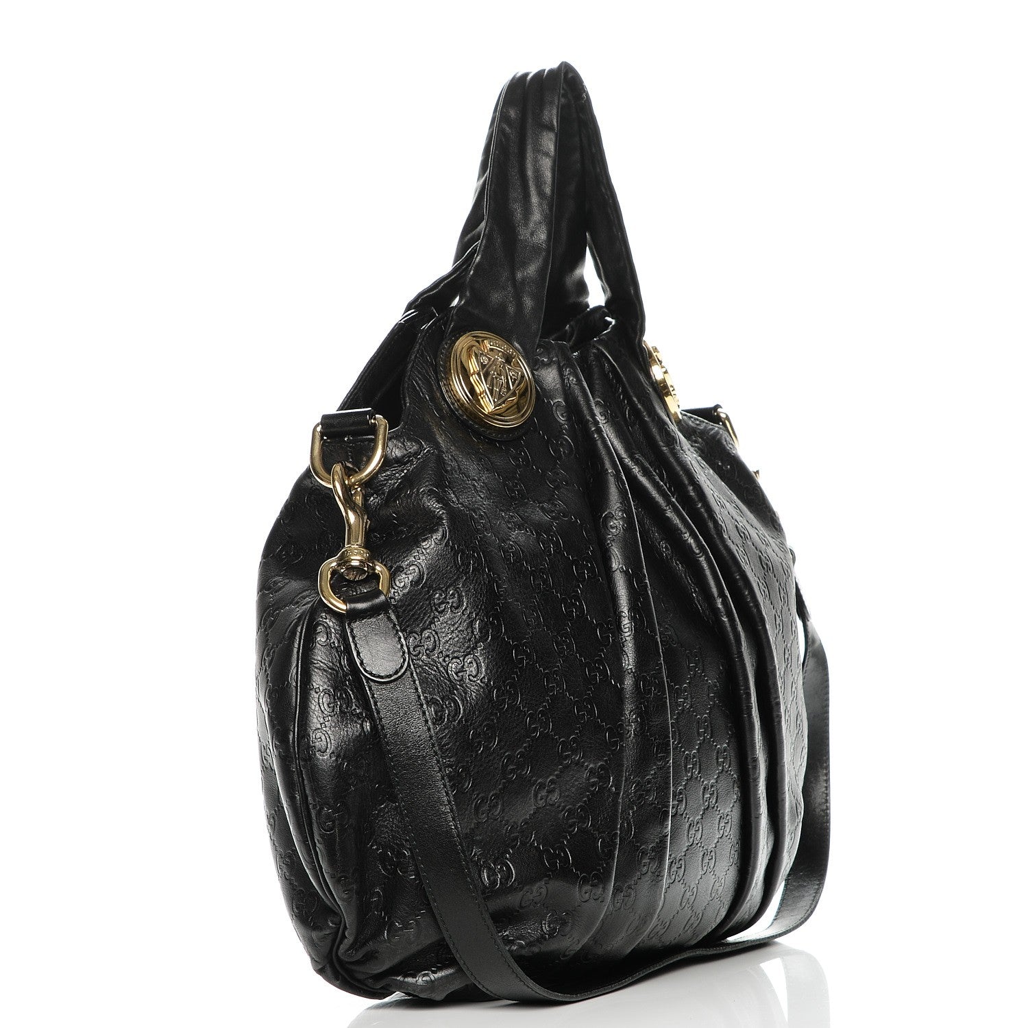 Gucci Guccissima Medium Hysteria Top Handle Bag Black 4 of 10