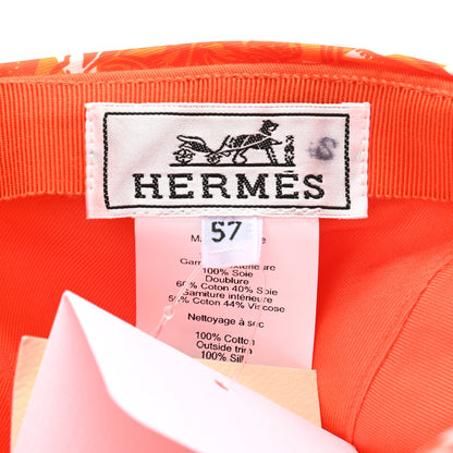 Hermes Cotton Silk Anna Cap 57 Orange 8 of 9