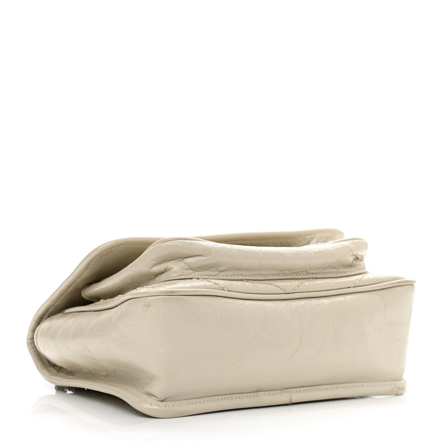 Saint Laurent Crinkled Calfskin Matelasse Monogram Baby Niki Chain Satchel Light Natural 5 of 14