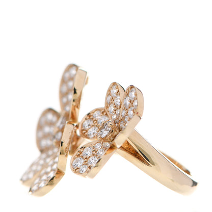 Van Cleef & Arpels 18K Yellow Gold Diamond Frivole Between The Finger Pave Ring 50 5.25 3 of 6