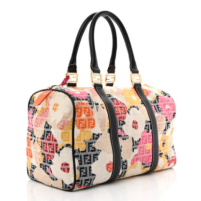 Fendi Zucchino Vitello Floral Forever Boston Beige Multicolor 3 of 12