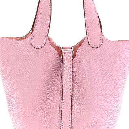 Hermes Taurillon Clemence Picotin Lock 18 PM Mauve Sylvestre 8 of 10