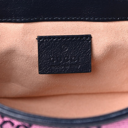 Gucci Monogram Multicolor Matelasse Diagonal Super Mini GG Marmont Shoulder Bag Pink Blue 6 of 9