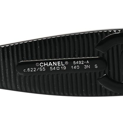 Chanel Acetate Butterfly Large CC Sunglasses 5492-A Black 5 of 9