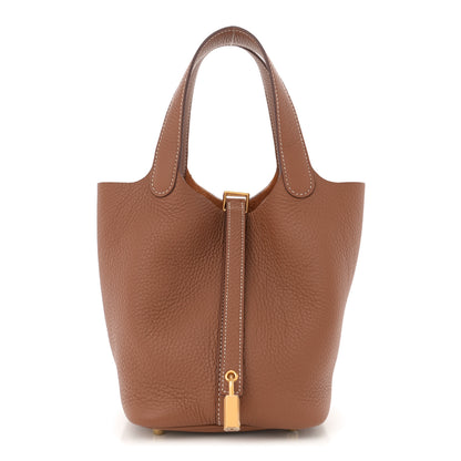 Hermes Taurillon Clemence Picotin Lock 18 PM Gold 1 of 11