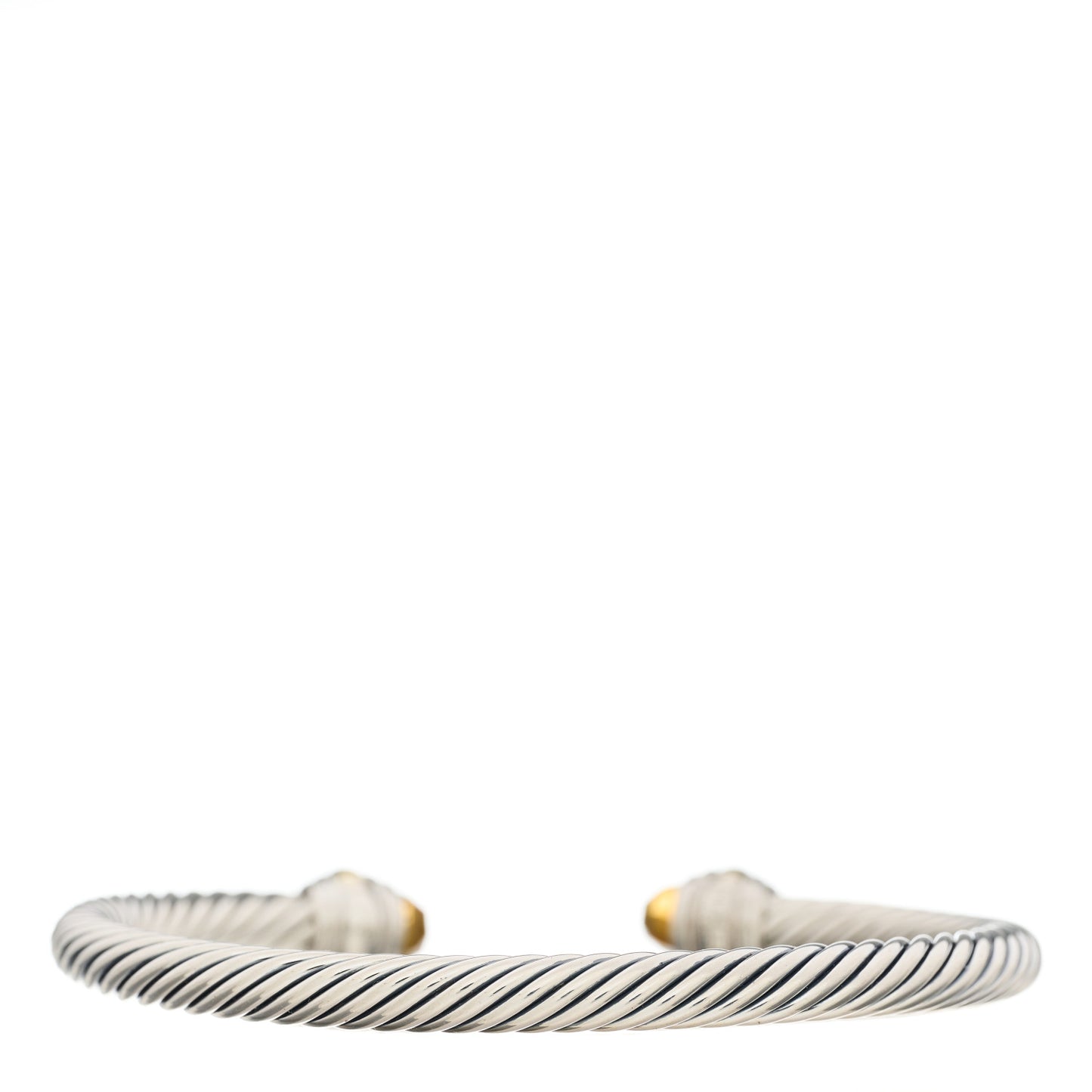 Sterling Silver 14K Yellow Gold Citrine 5mm Cable Classics Bracelet