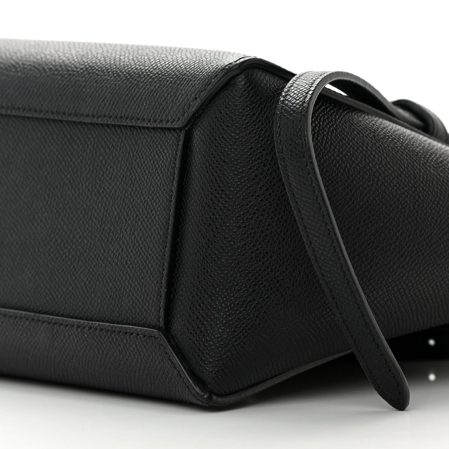 Grained Calfskin Nano Belt Bag Black