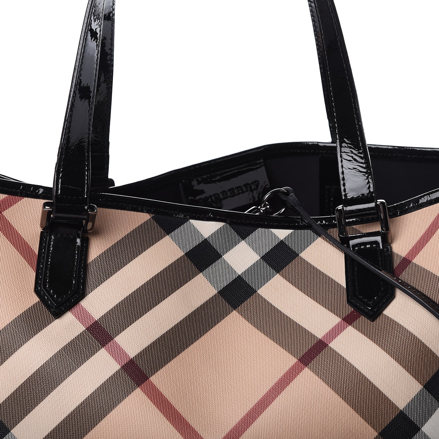 Burberry Nova Check Large Nickie Tote Black 10 of 10