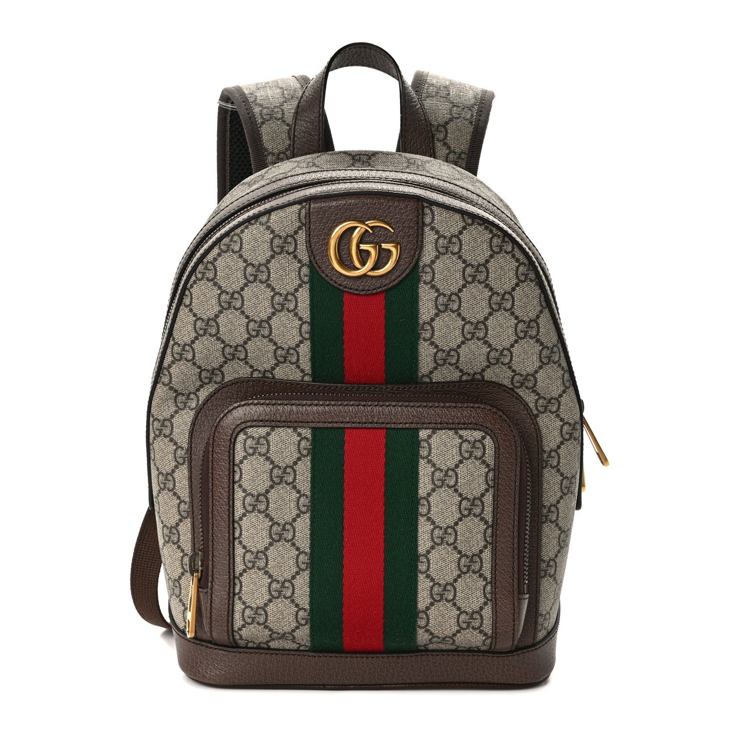 GG Supreme Monogram Calfskin Web Small Ophidia Day Backpack Beige Ebony New Acero