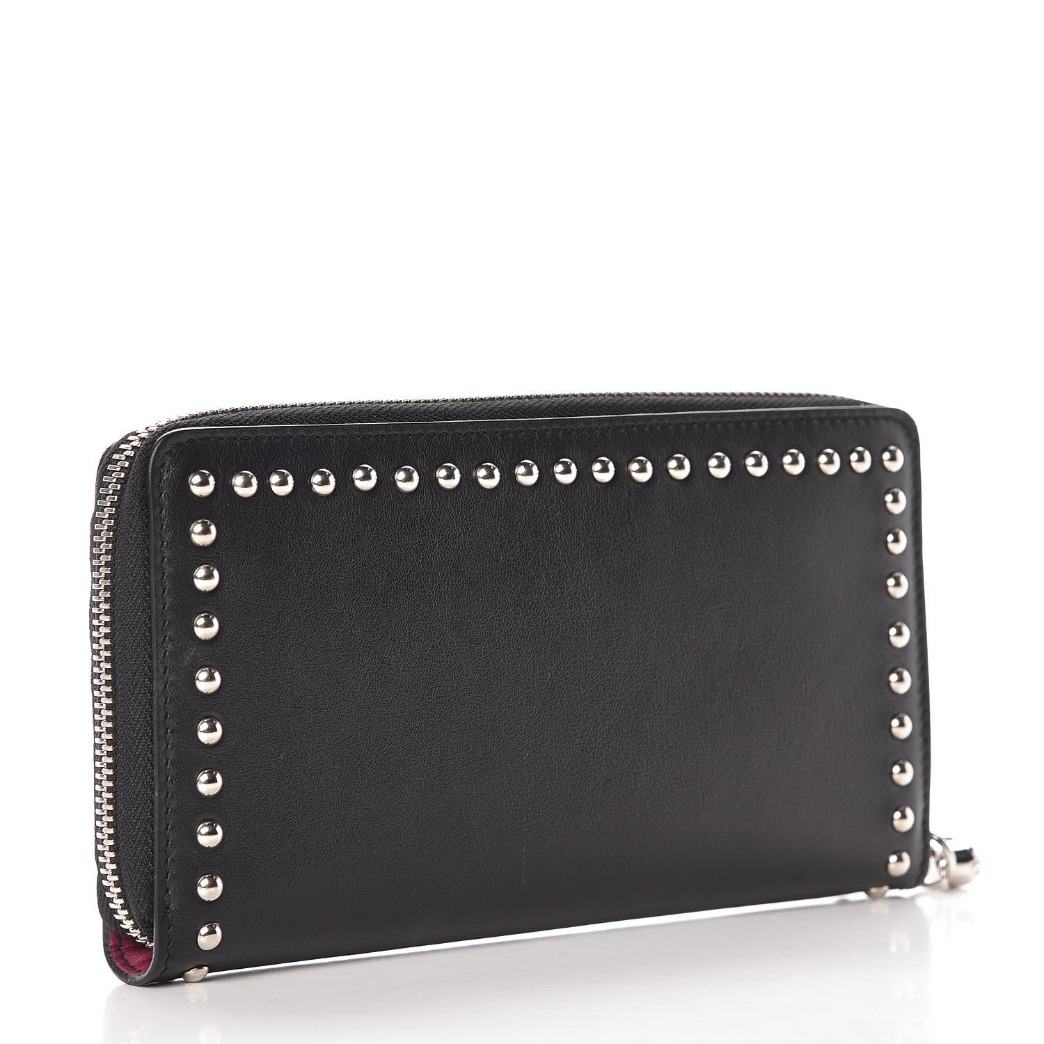 Alexander McQueen Nappa Studded Skull Continental Zip Wallet Black 3 of 8