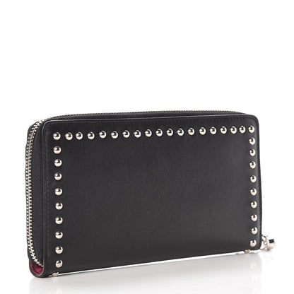 Alexander McQueen Nappa Studded Skull Continental Zip Wallet Black 3 of 8