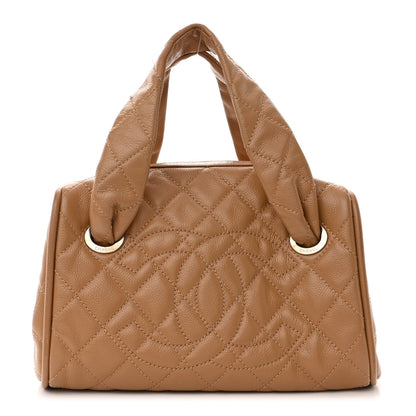 Chanel Caviar Quilted CC Timeless Bowler Dark Beige 1 of 15