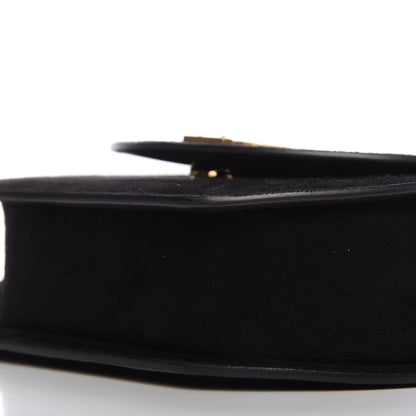 Saint Laurent Suede Tassel Demie Lune Minaudiere Black 7 of 9