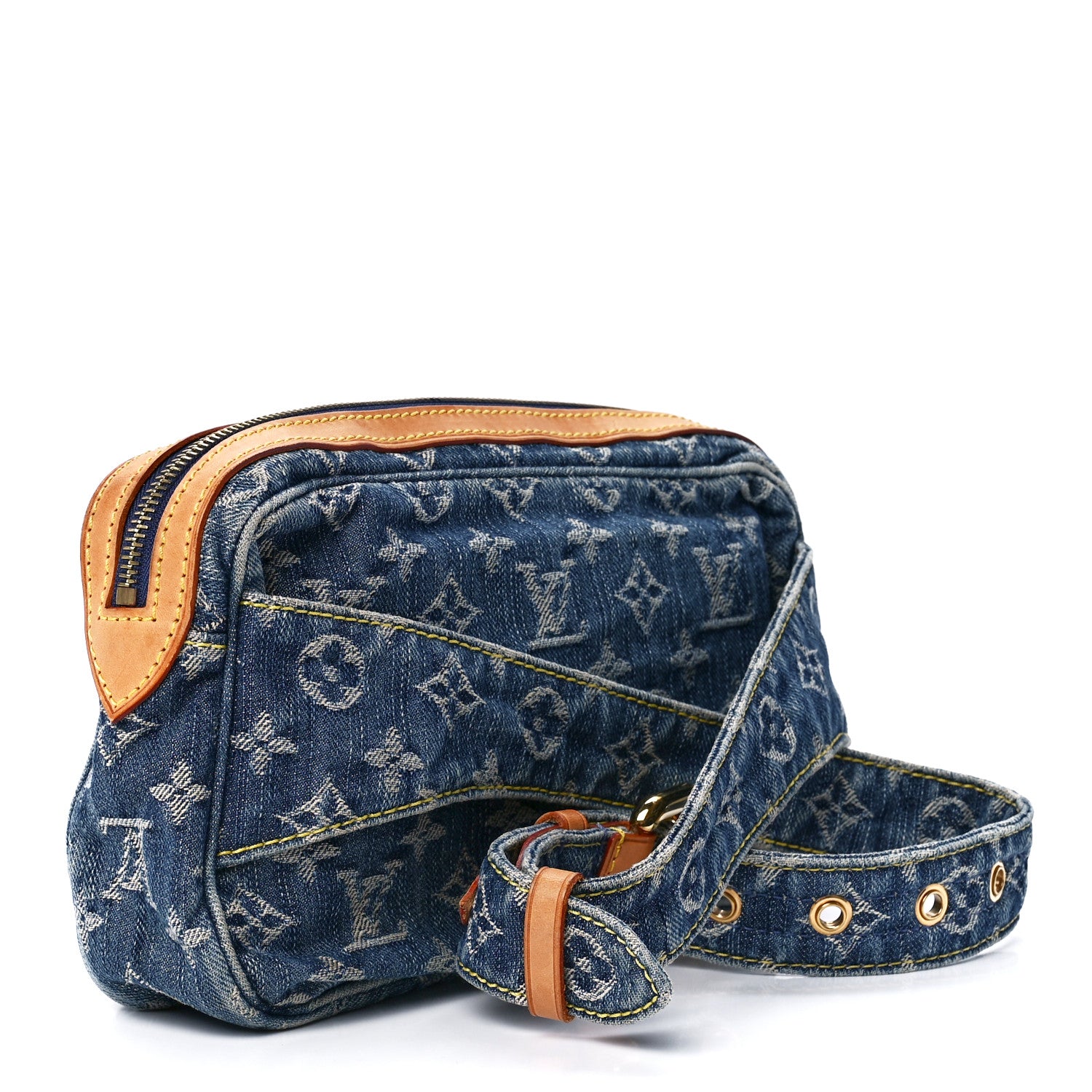 Louis Vuitton Monogram Denim Bum Bag Blue 3 of 10