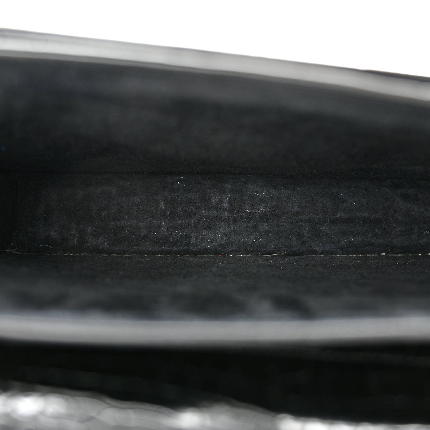 Calfskin Crocodile Embossed Medium Monogram Sunset Black