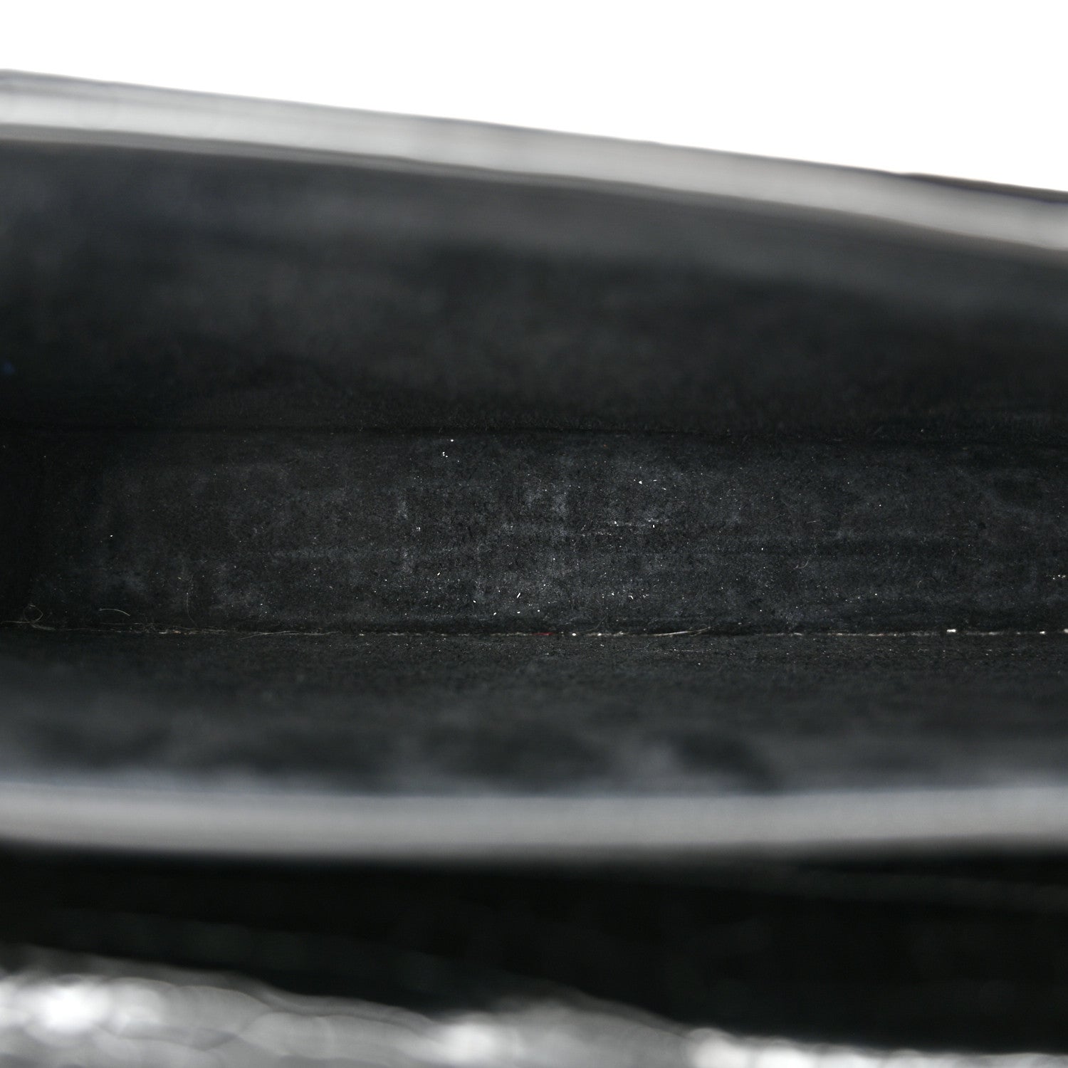 Saint Laurent Calfskin Crocodile Embossed Medium Monogram Sunset Black 5 of 12