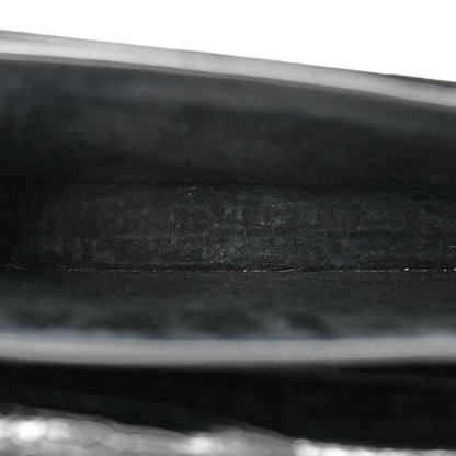 Saint Laurent Calfskin Crocodile Embossed Medium Monogram Sunset Black 5 of 12