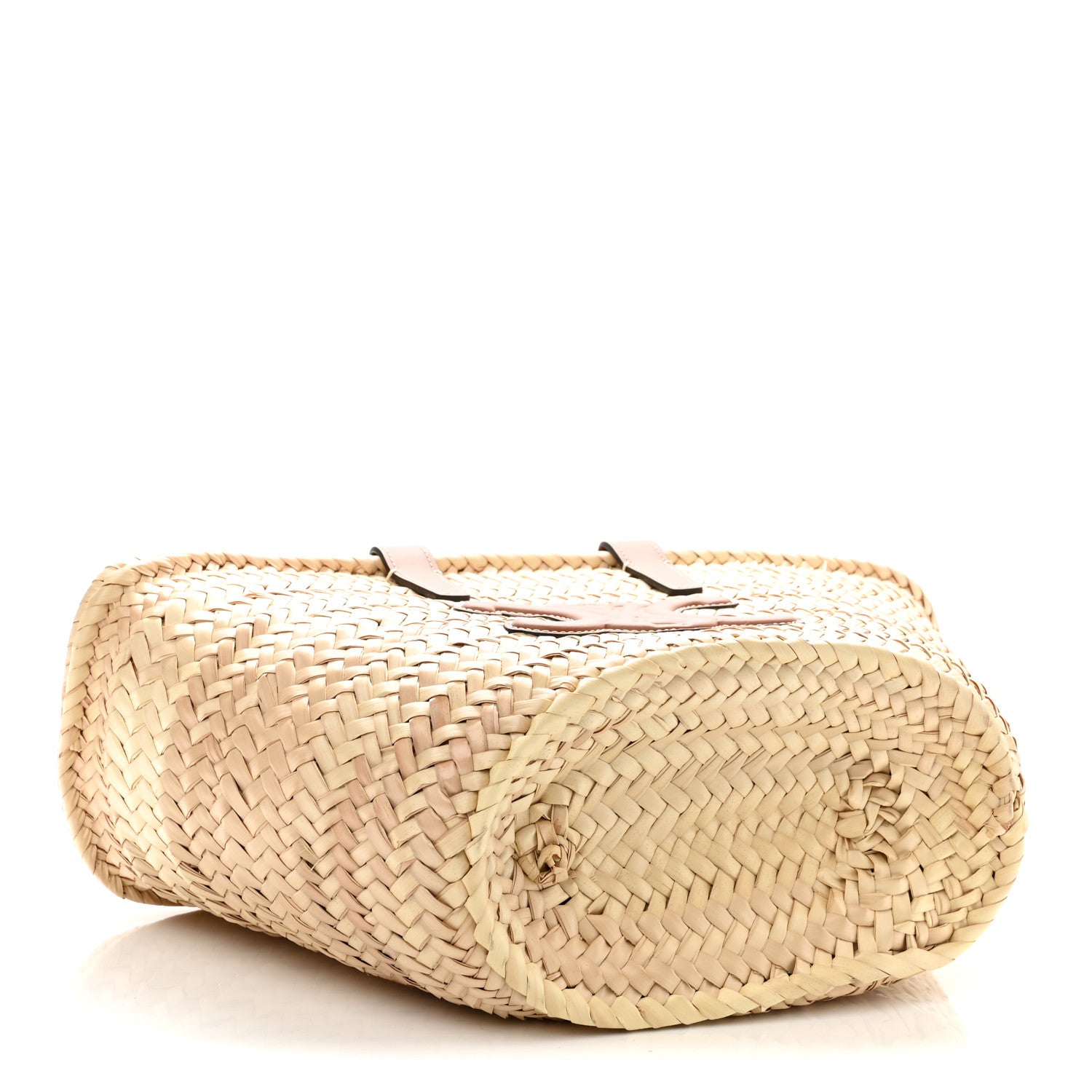 Celine Raffia Calfskin Triomphe Teen Panier Tan 4 of 9