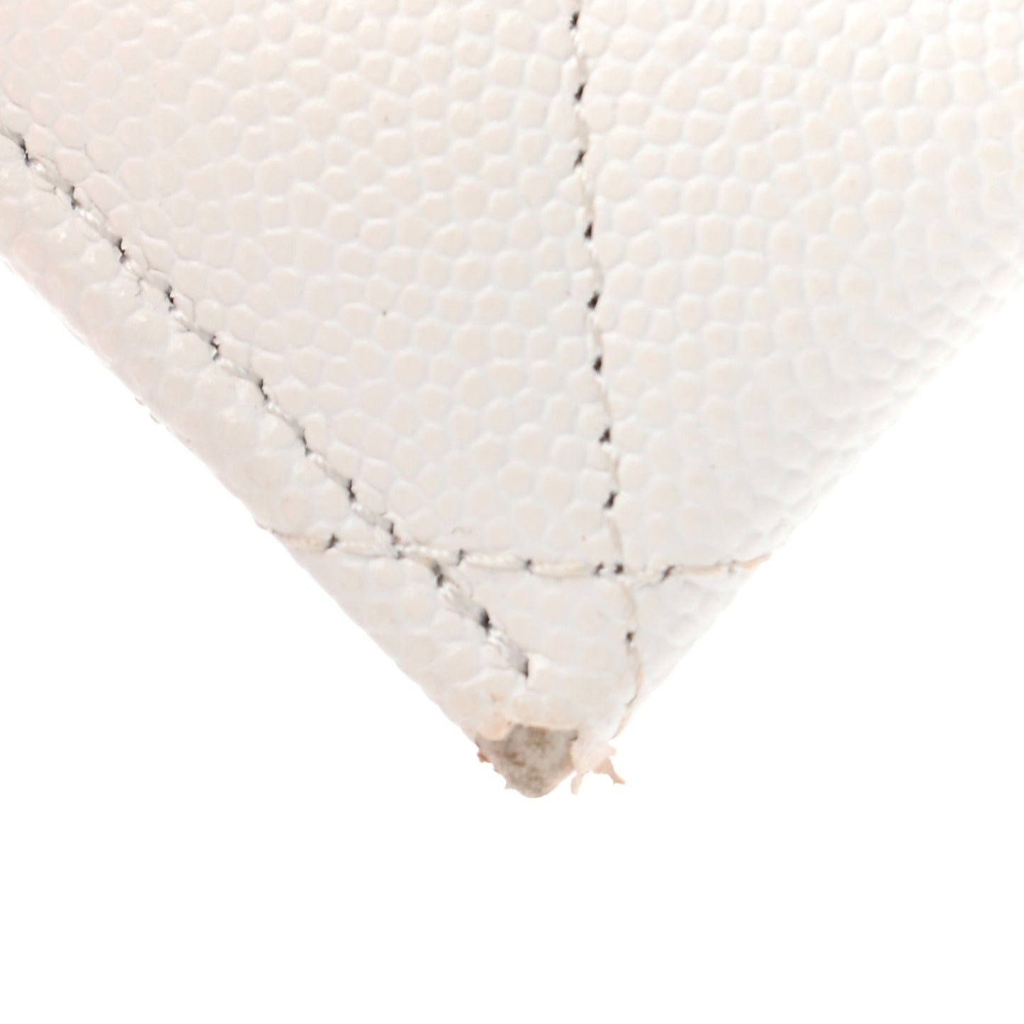 Caviar Quilted Card Holder White
